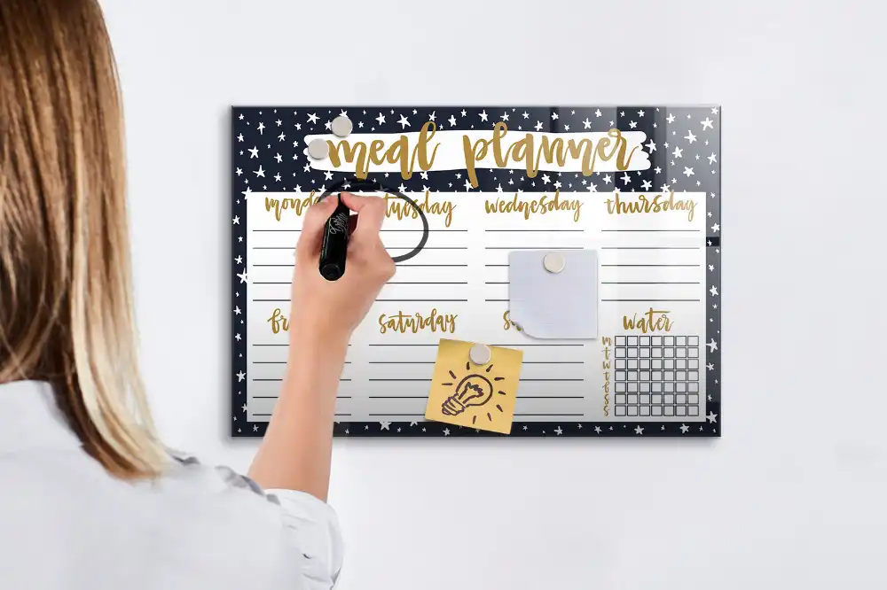 Tableau magnétique pour menu avec motif étoiles