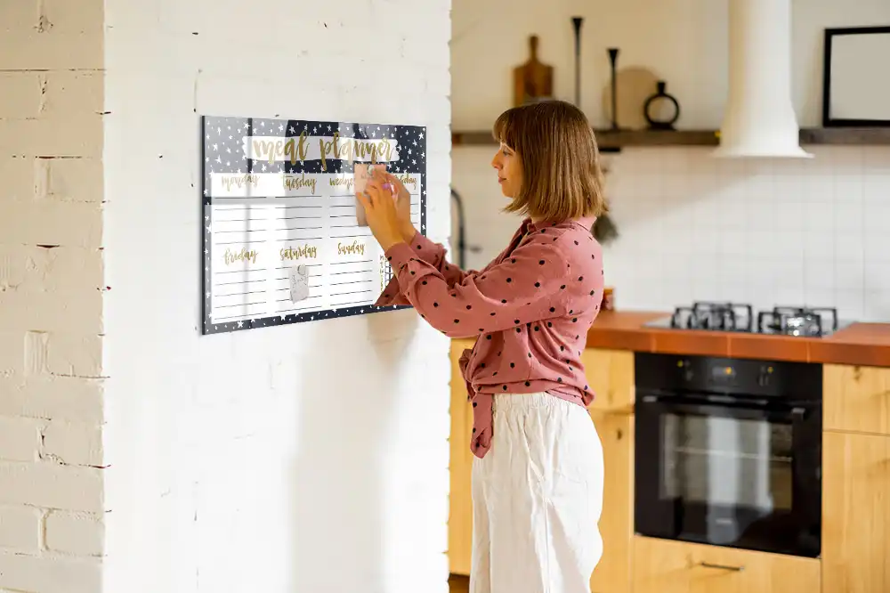 Tableau magnétique pour menu avec motif étoiles