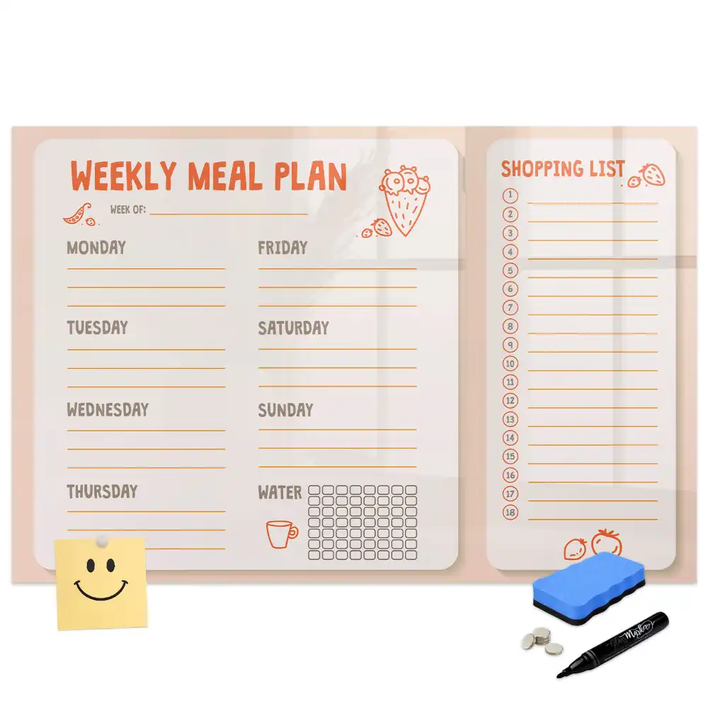 Tableau magnétique rétro pour menu hebdomadaire