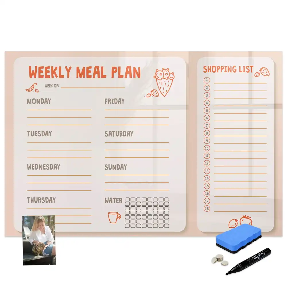Tableau magnétique rétro pour menu hebdomadaire