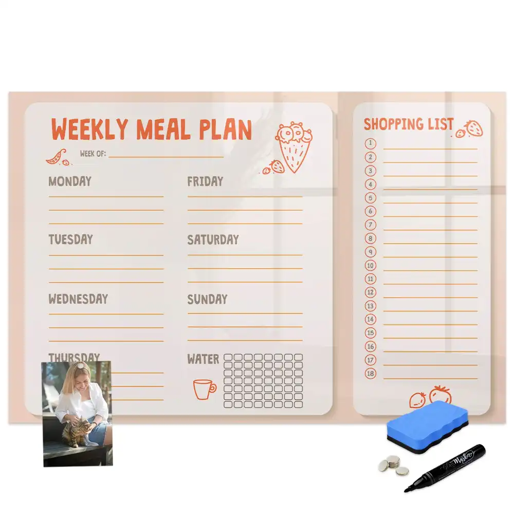 Tableau magnétique rétro pour menu hebdomadaire