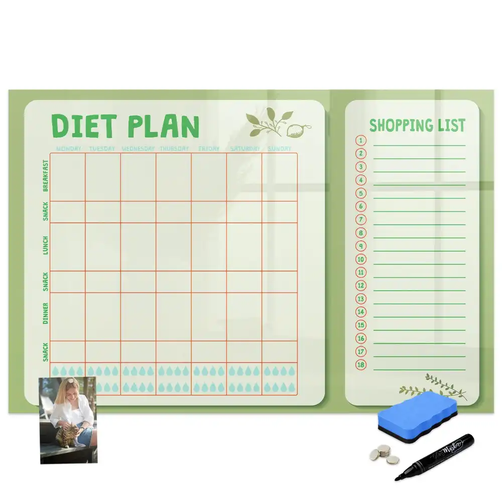 Tableau magnétique pour le programme des repas de la semaine