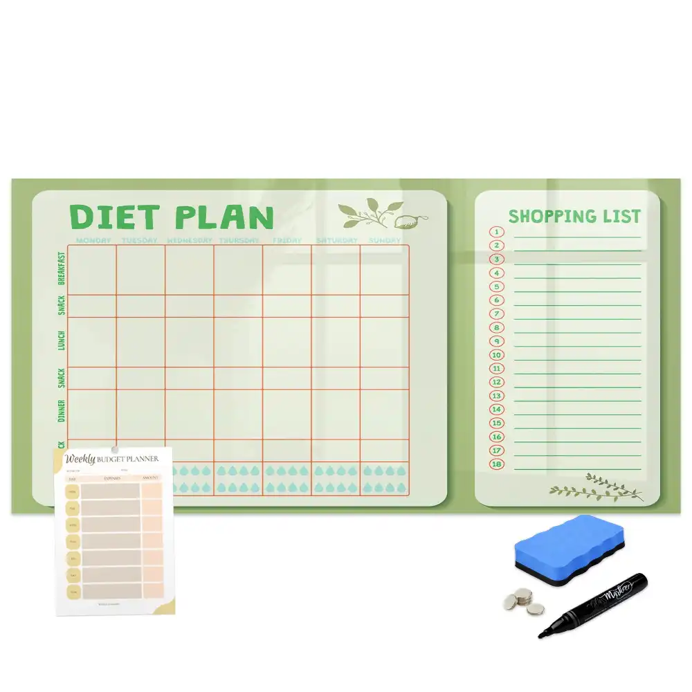 Tableau magnétique pour le programme des repas de la semaine