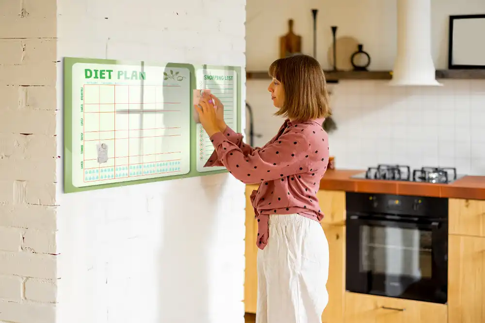 Tableau magnétique pour le programme des repas de la semaine