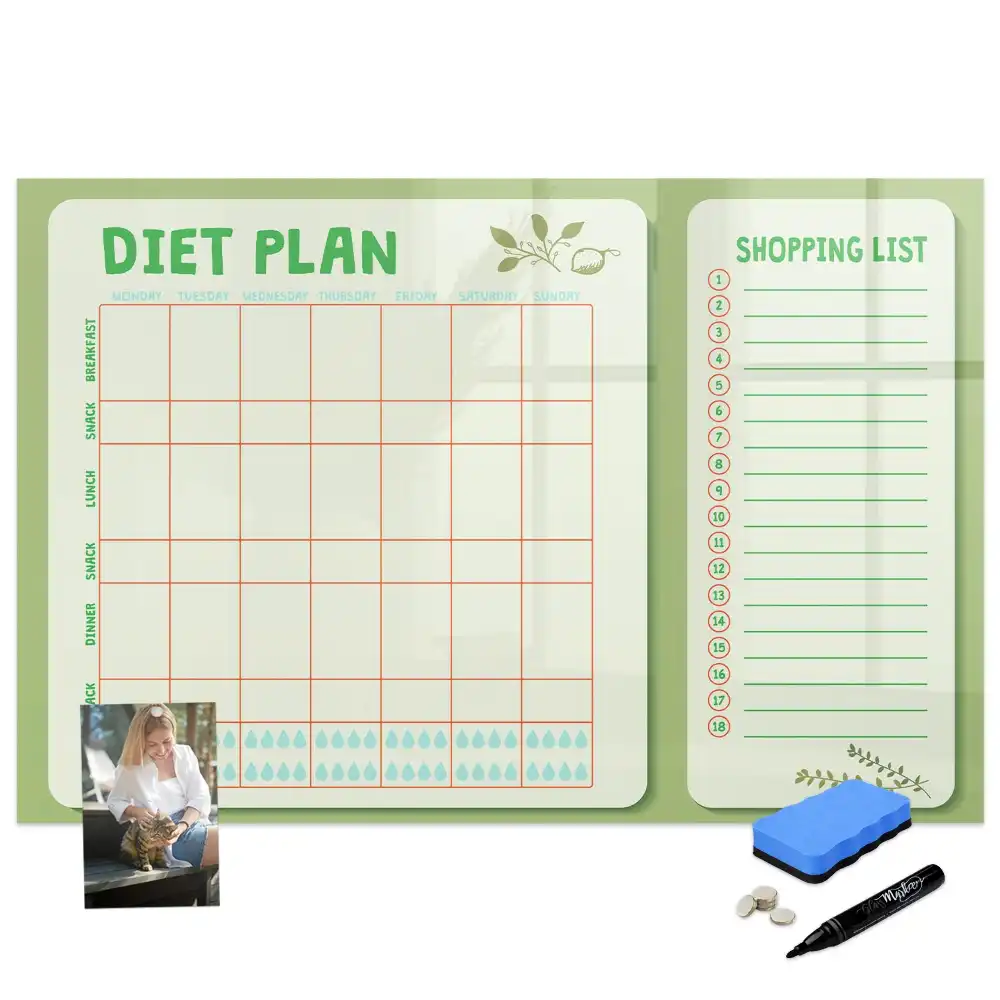 Tableau magnétique pour le programme des repas de la semaine