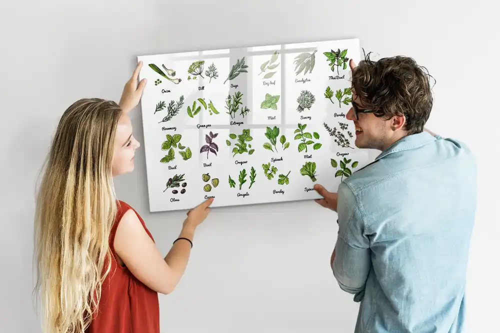 Tableau magnétique éducatif illustré sur les arbres