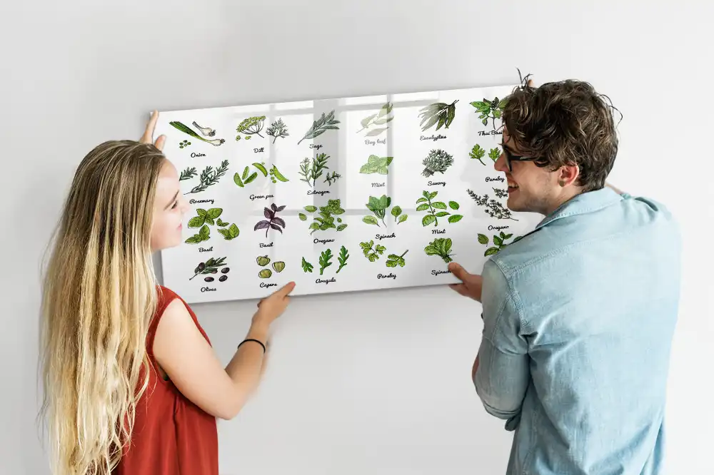 Tableau magnétique éducatif illustré sur les arbres