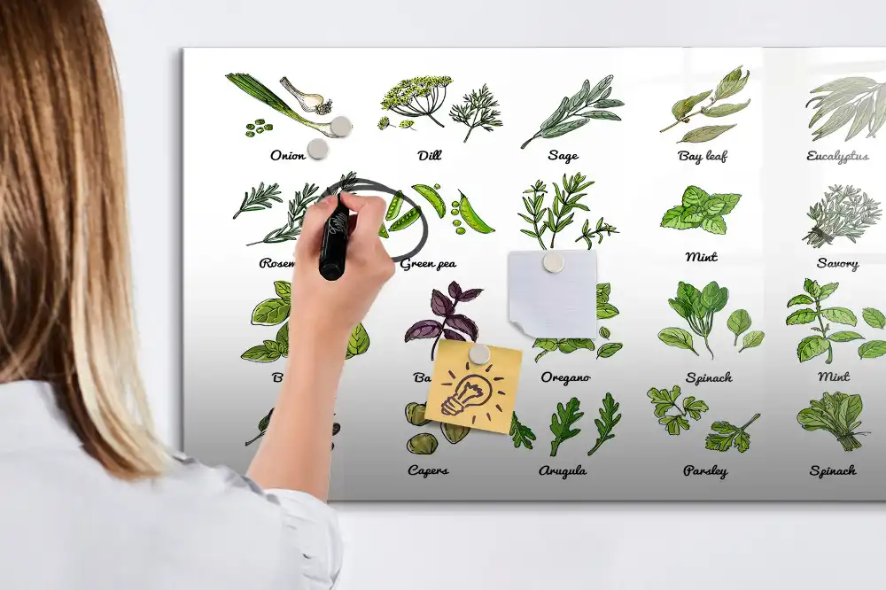 Tableau magnétique éducatif illustré sur les arbres