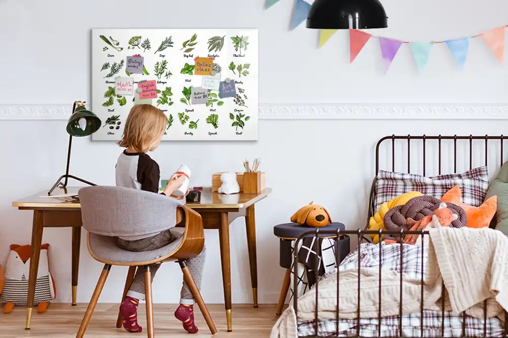 Tableau magnétique éducatif illustré sur les arbres