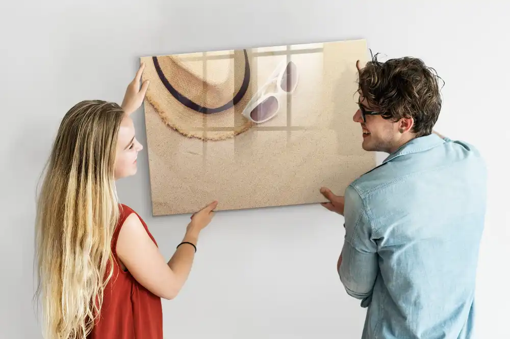 Tableau magnétique pour écriture avec accessoires thème plage d'été
