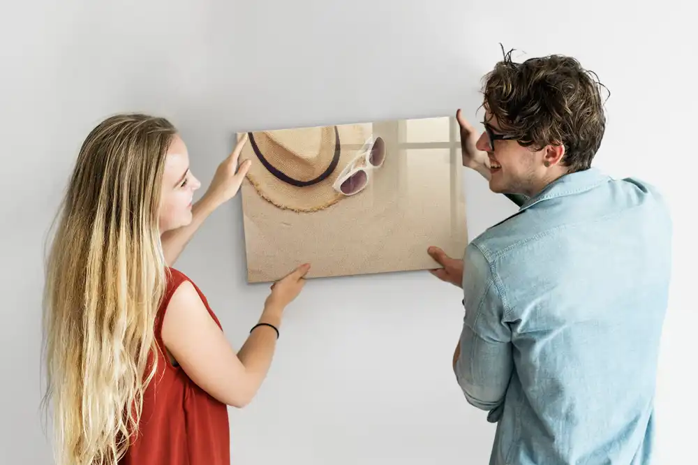 Tableau magnétique pour écriture avec accessoires thème plage d'été