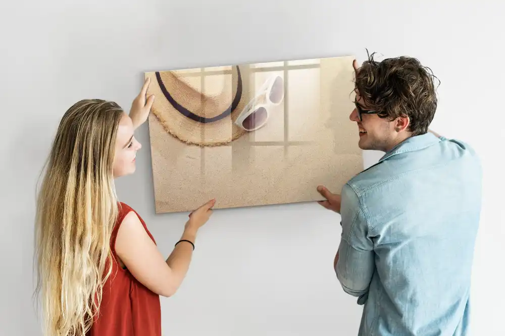Tableau magnétique pour écriture avec accessoires thème plage d'été