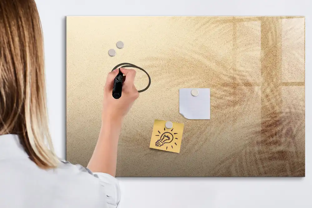 Tableau magnétique à dessiner motifs végétaux abstraits