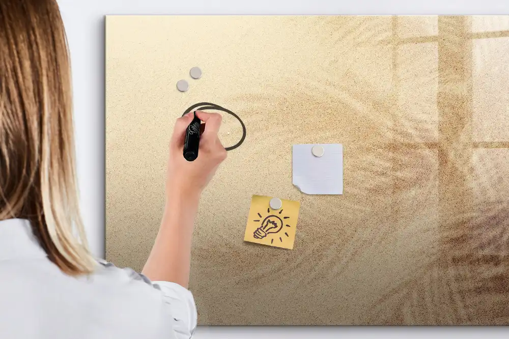 Tableau magnétique à dessiner motifs végétaux abstraits