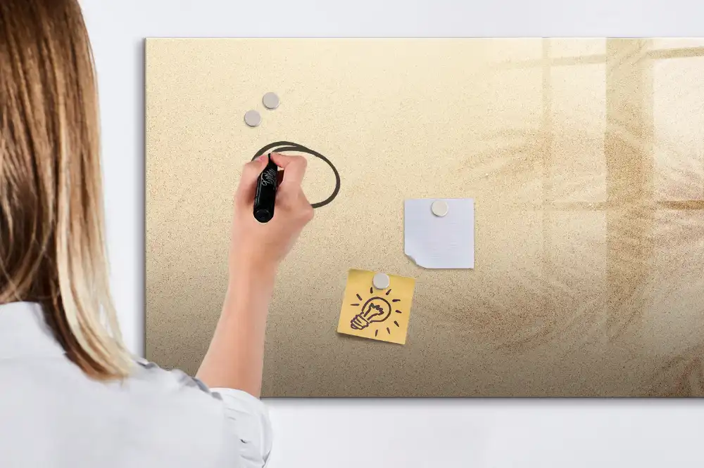 Tableau magnétique à dessiner motifs végétaux abstraits