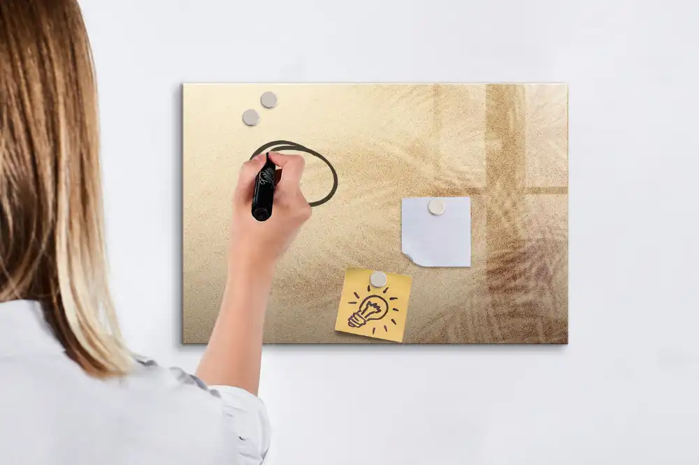 Tableau magnétique à dessiner motifs végétaux abstraits