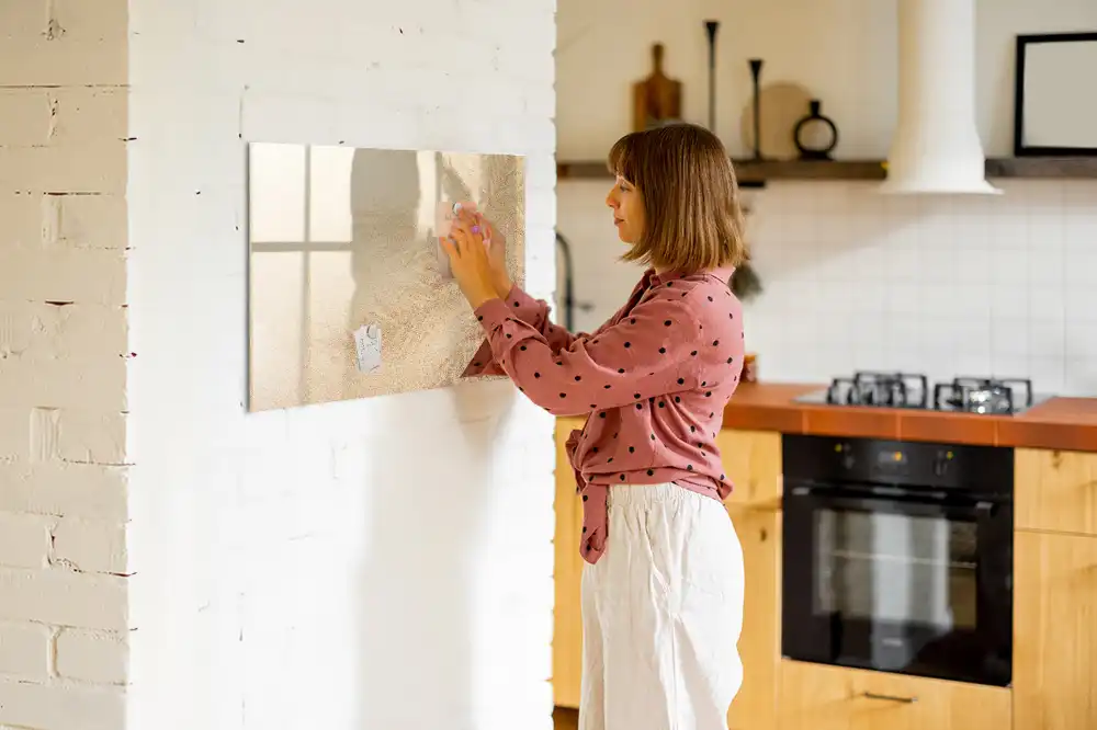 Tableau magnétique à dessiner motifs végétaux abstraits