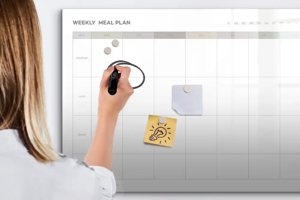 Tableau magnétique minimaliste pour menu