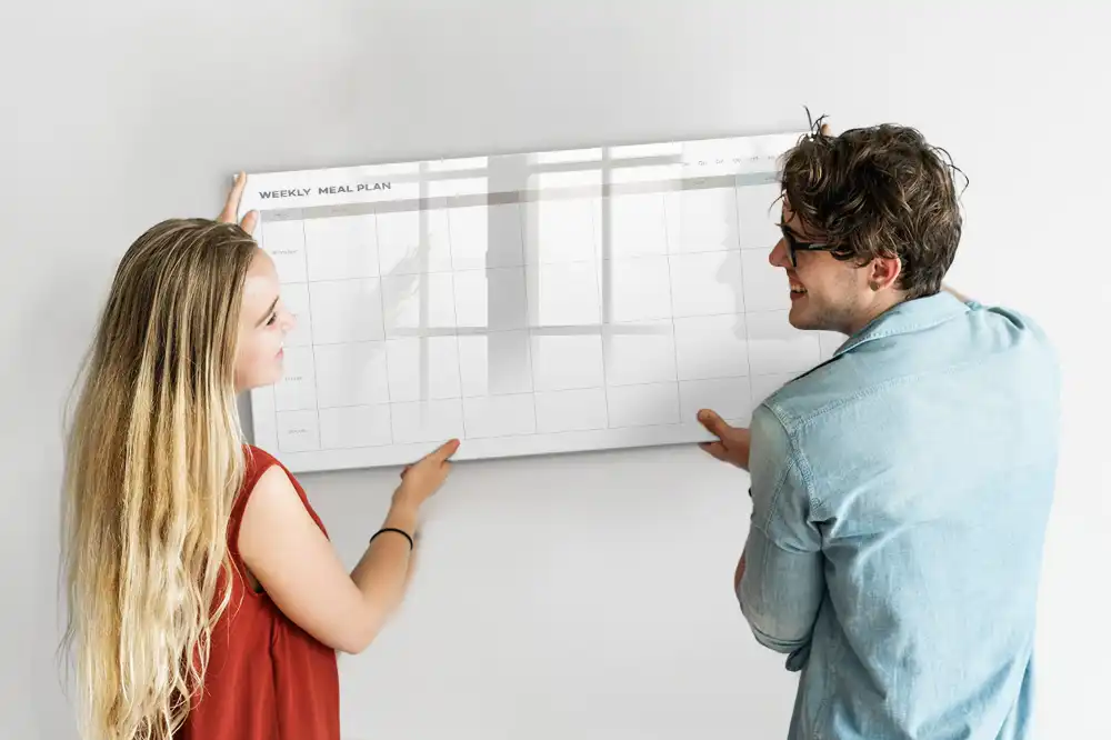 Tableau magnétique minimaliste pour menu