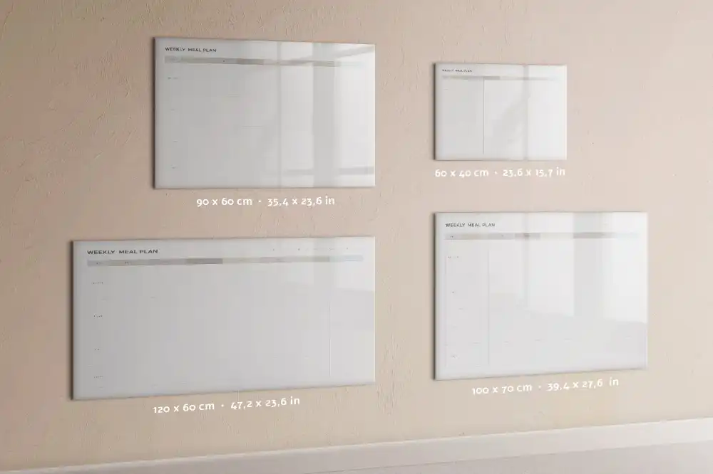 Tableau magnétique minimaliste pour menu