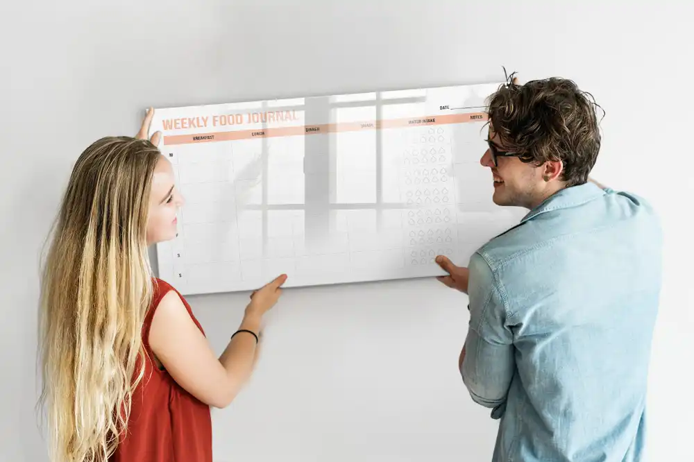 Tableau magnétique hebdomadaire pour menu