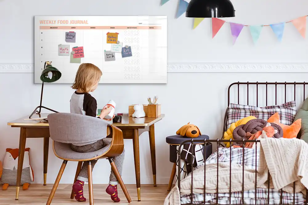 Tableau magnétique hebdomadaire pour menu