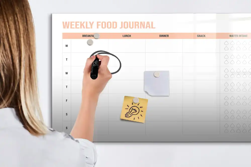 Tableau magnétique hebdomadaire pour menu