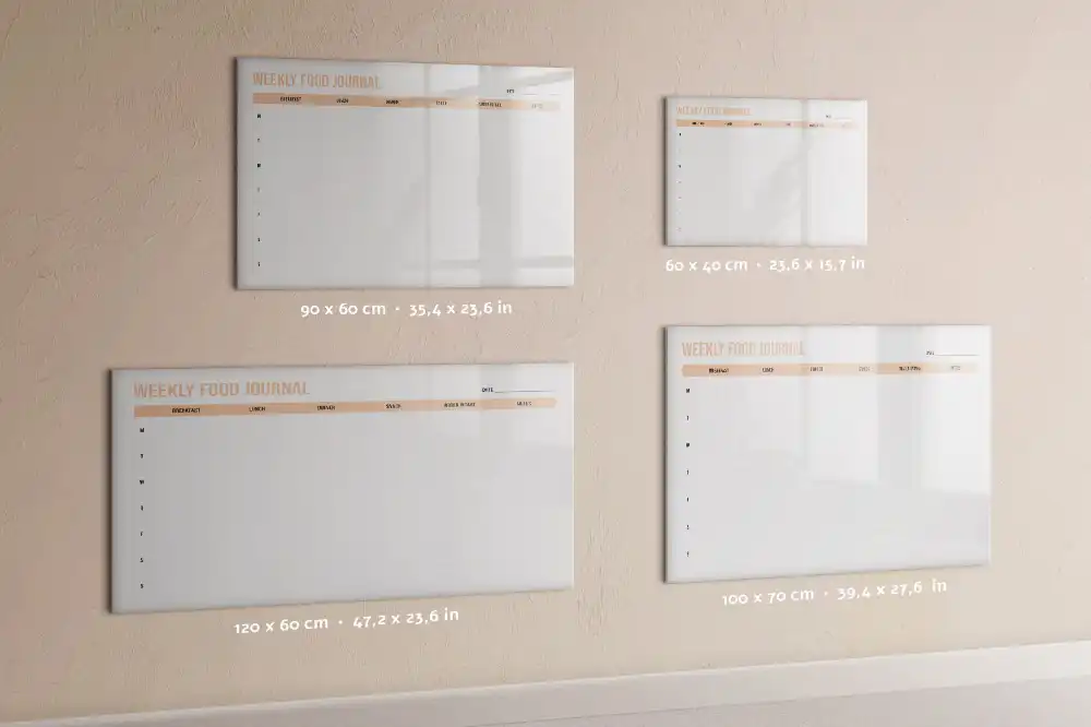 Tableau magnétique hebdomadaire pour menu