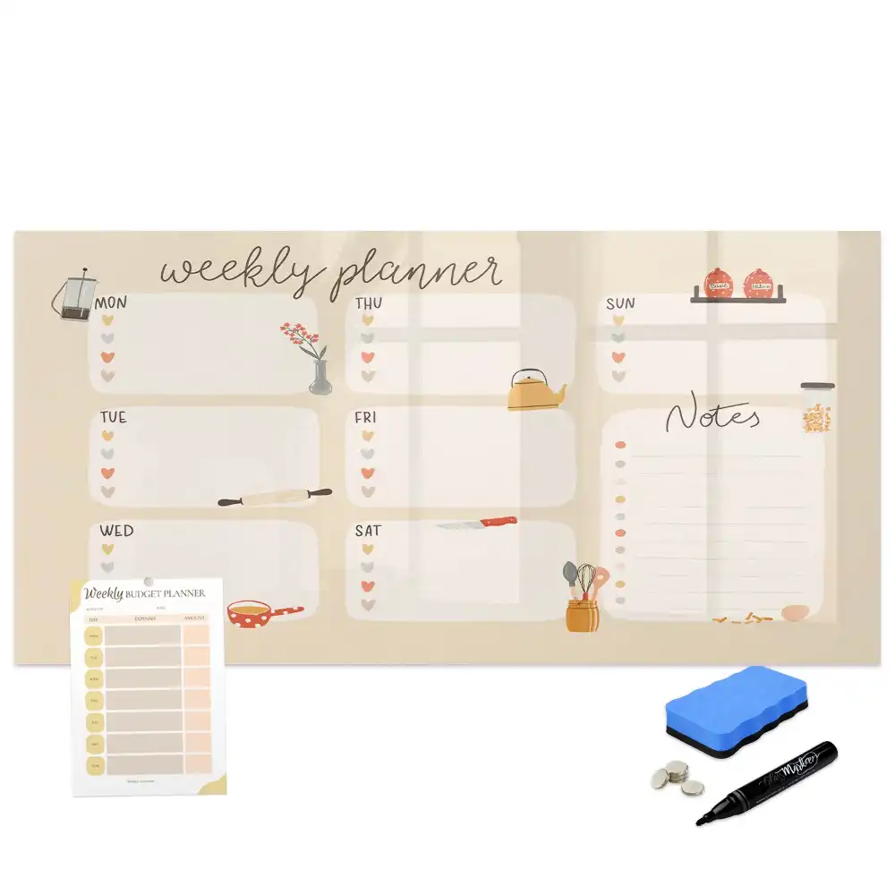 Tableau magnétique hebdomadaire pour organisation et dessin