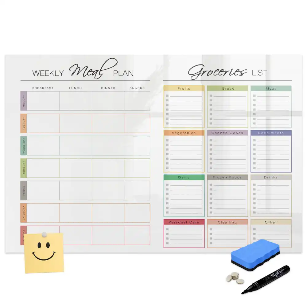Tableau magnétique pour menu hebdomadaire