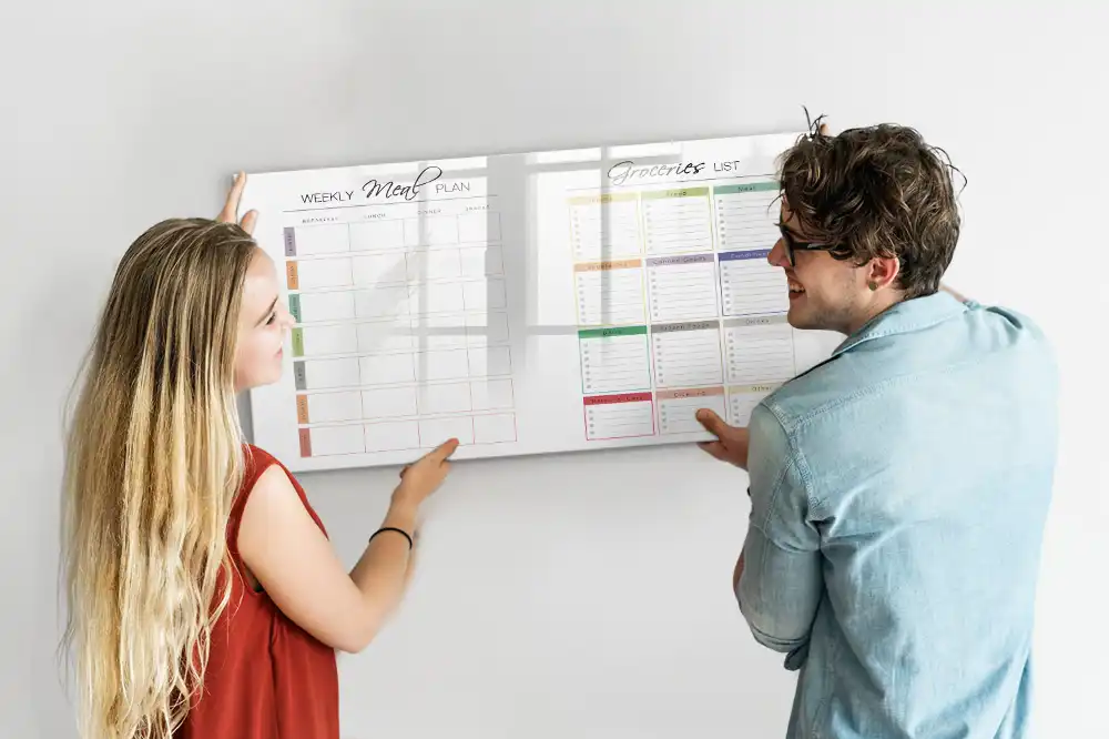 Tableau magnétique pour menu hebdomadaire