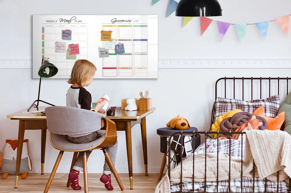 Tableau magnétique pour menu hebdomadaire