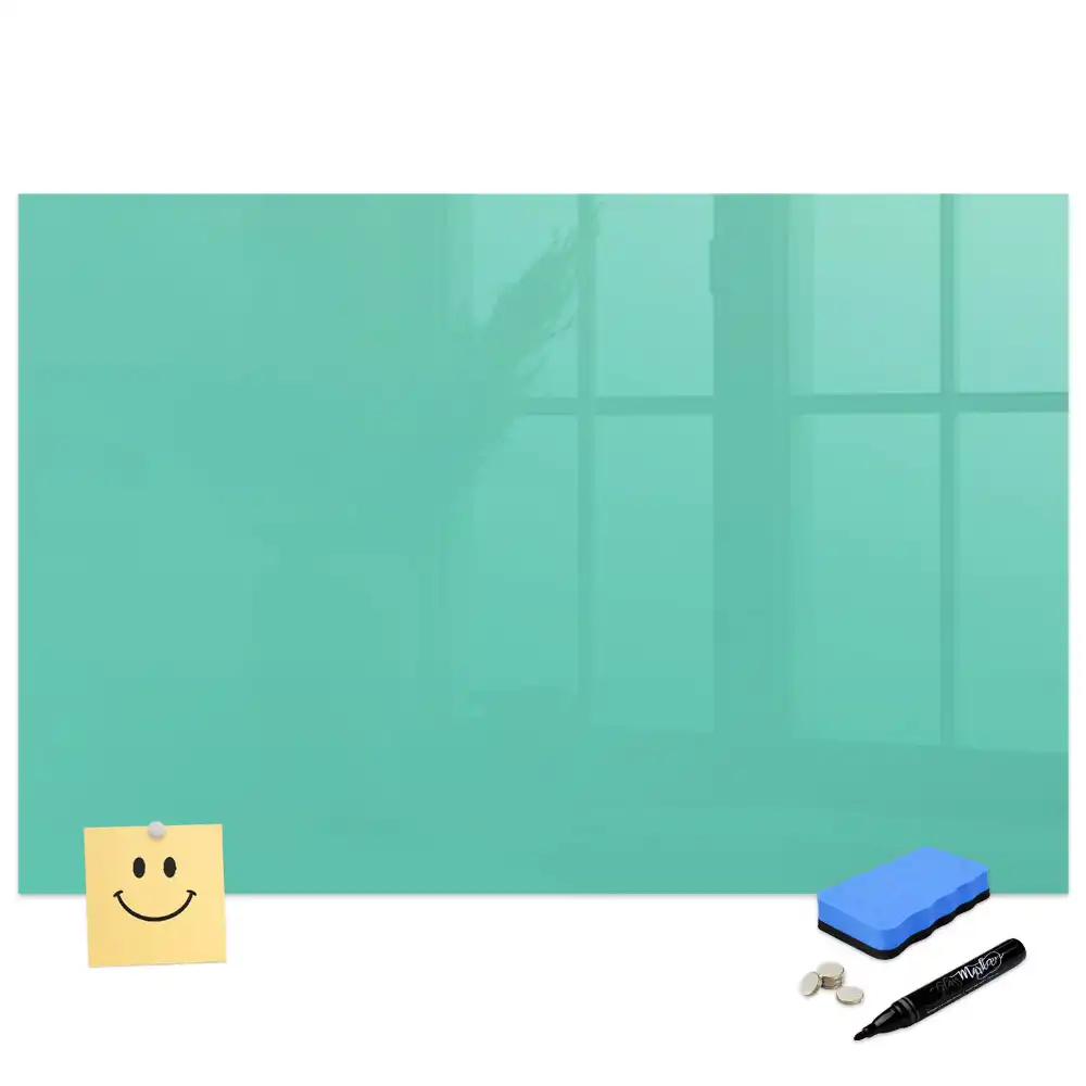Tableau magnétique turquoise pour écriture
