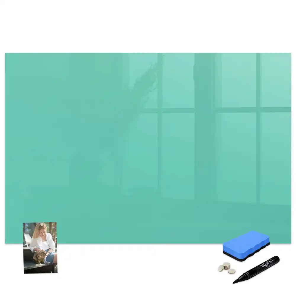 Tableau magnétique turquoise pour écriture
