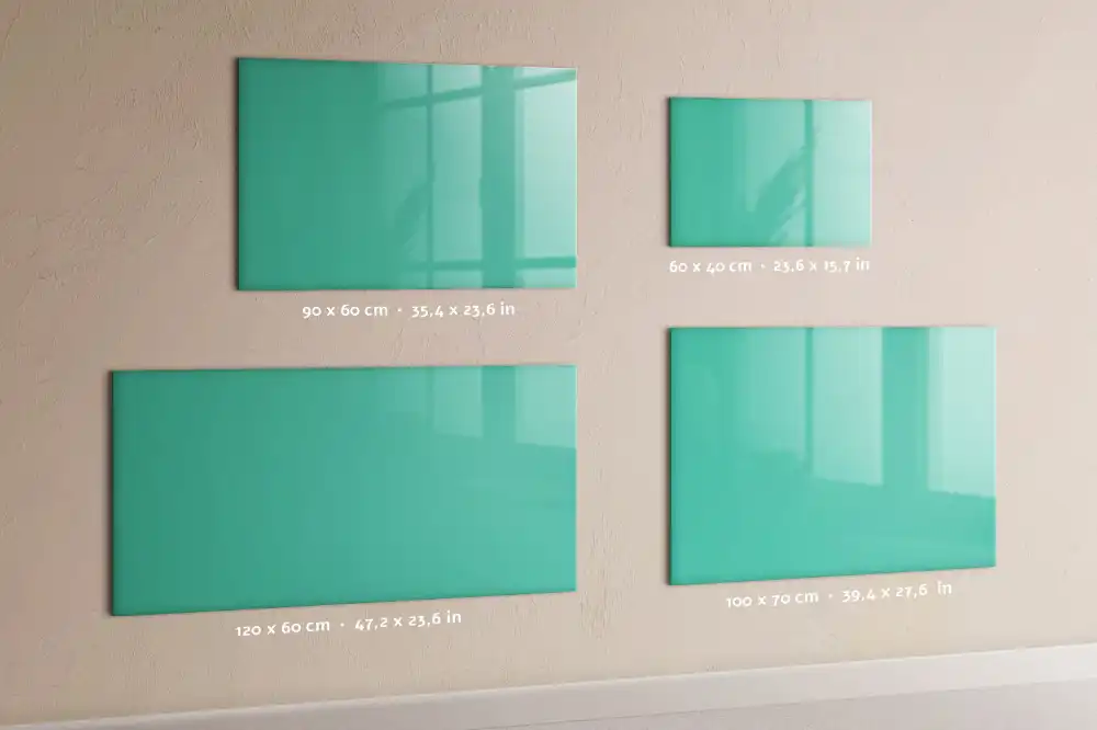 Tableau magnétique turquoise pour écriture