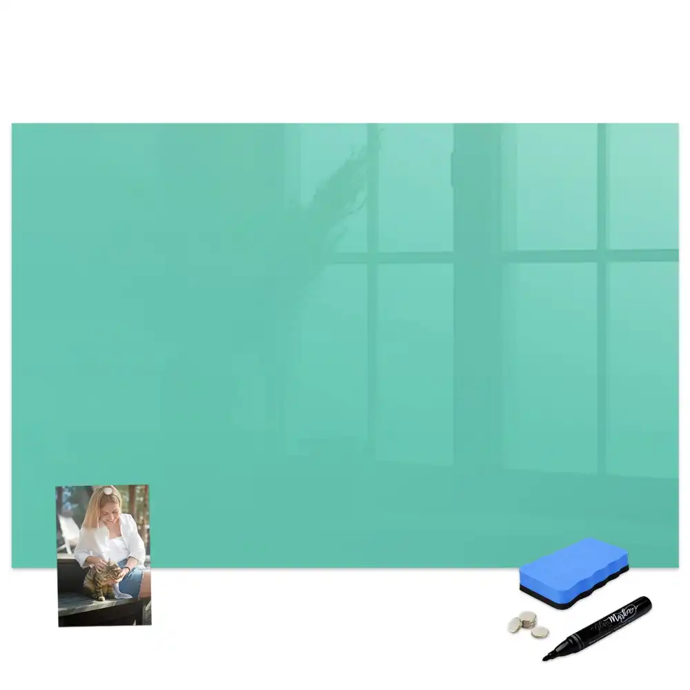Tableau magnétique turquoise pour écriture