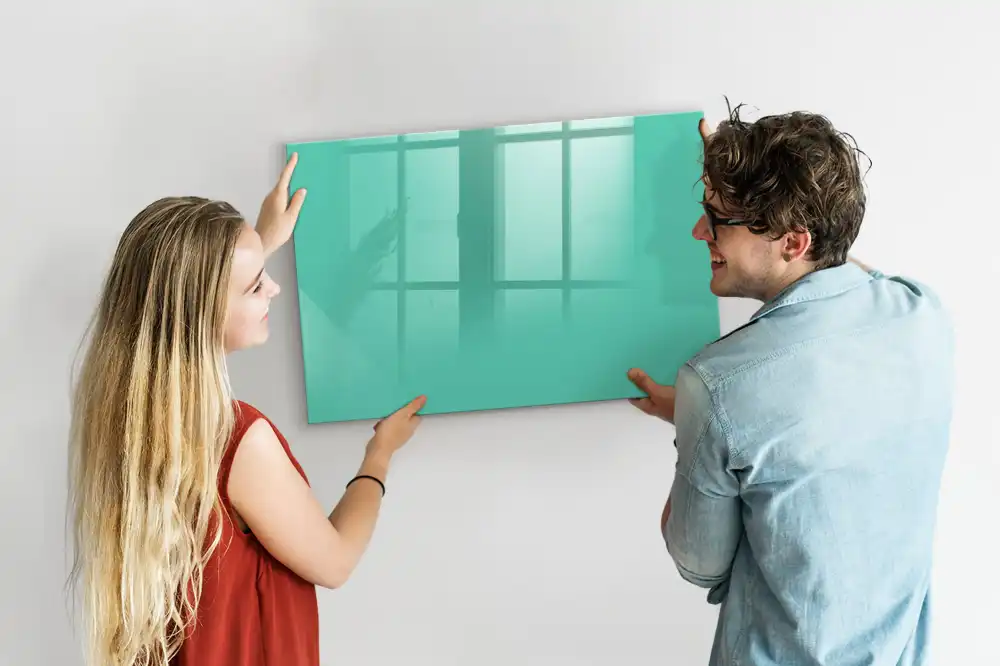 Tableau magnétique turquoise pour écriture