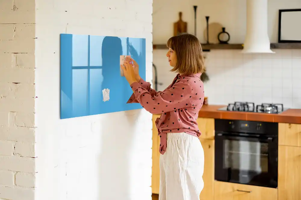 Tableau à dessiner magnétique bleu