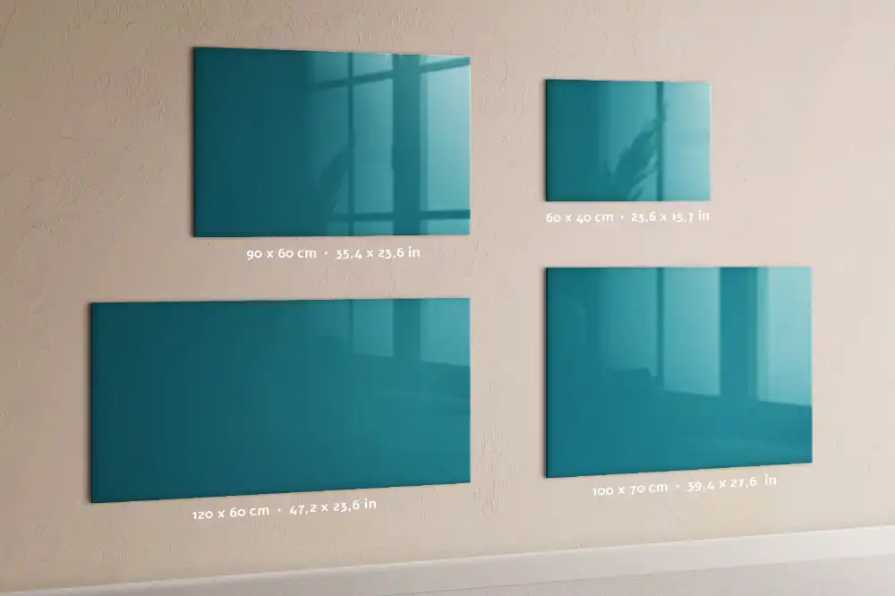 Tableau blanc magnétique effaçable à sec couleur mer