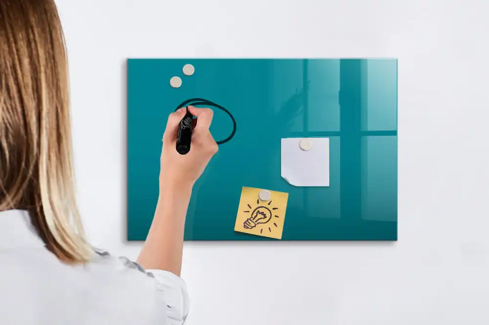 Tableau blanc magnétique effaçable à sec couleur mer