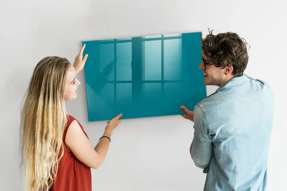 Tableau blanc magnétique effaçable à sec couleur mer