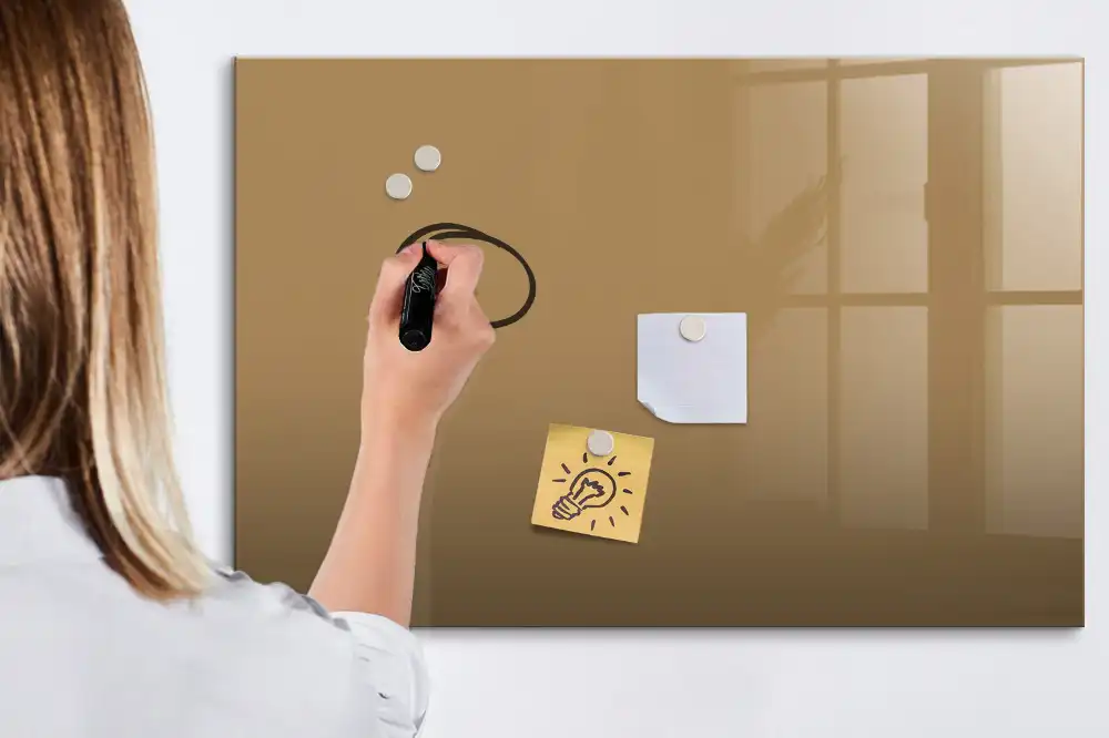 Tableau magnétique pour écriture couleur beige foncé
