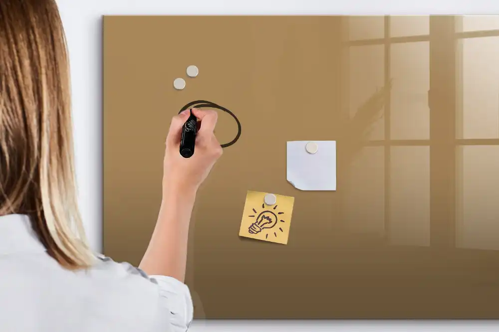 Tableau magnétique pour écriture couleur beige foncé
