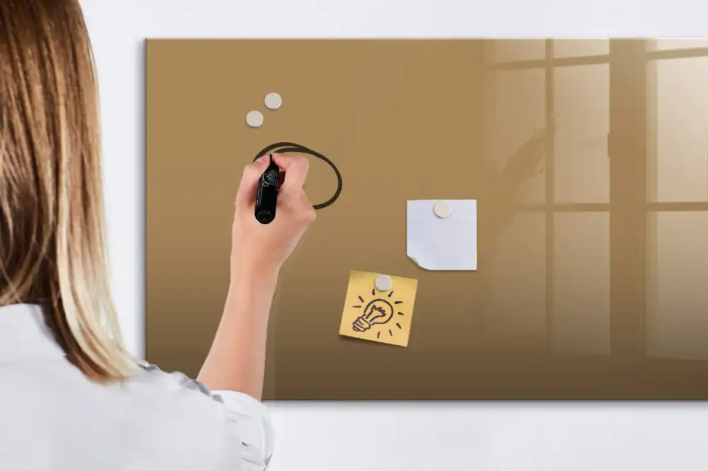 Tableau magnétique pour écriture couleur beige foncé