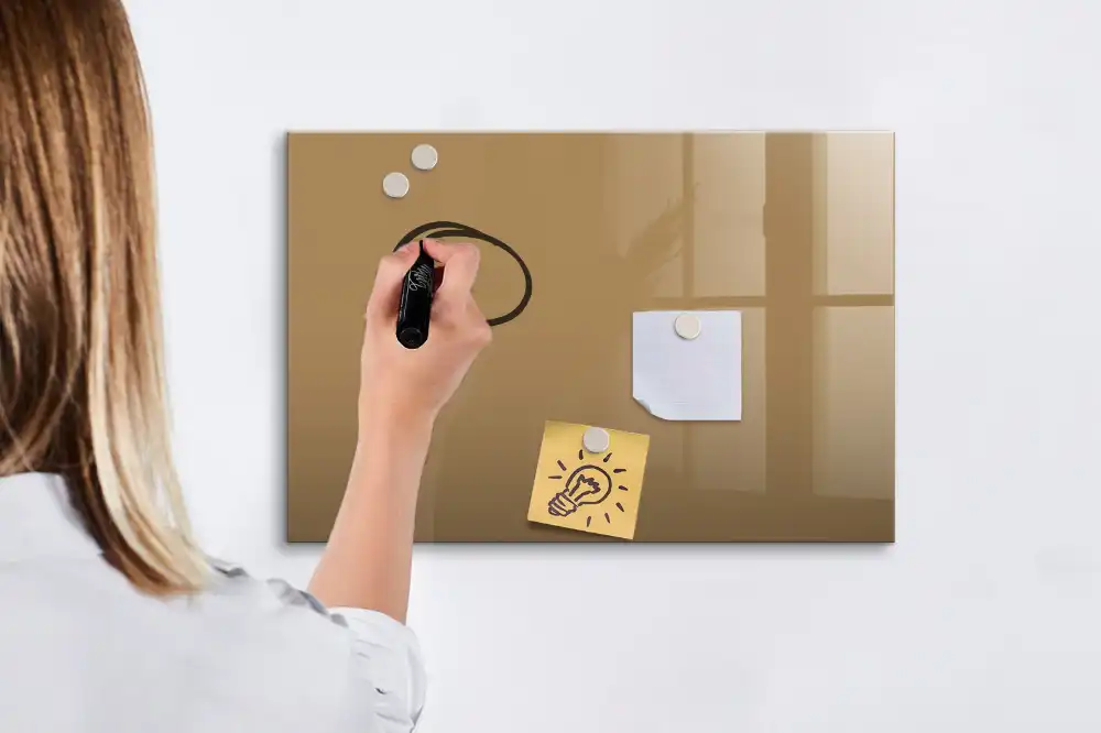 Tableau magnétique pour écriture couleur beige foncé