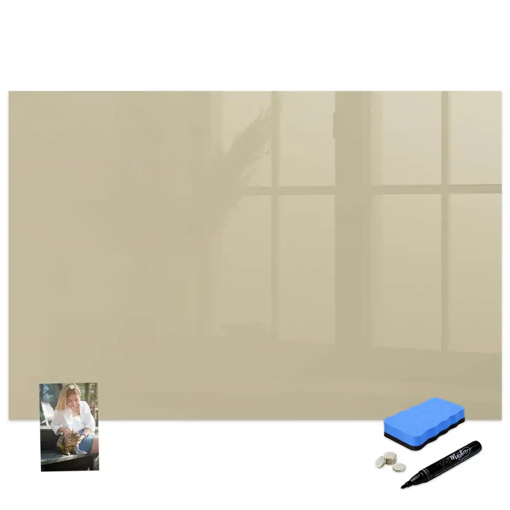 Tableau magnétique pour écriture couleur beige