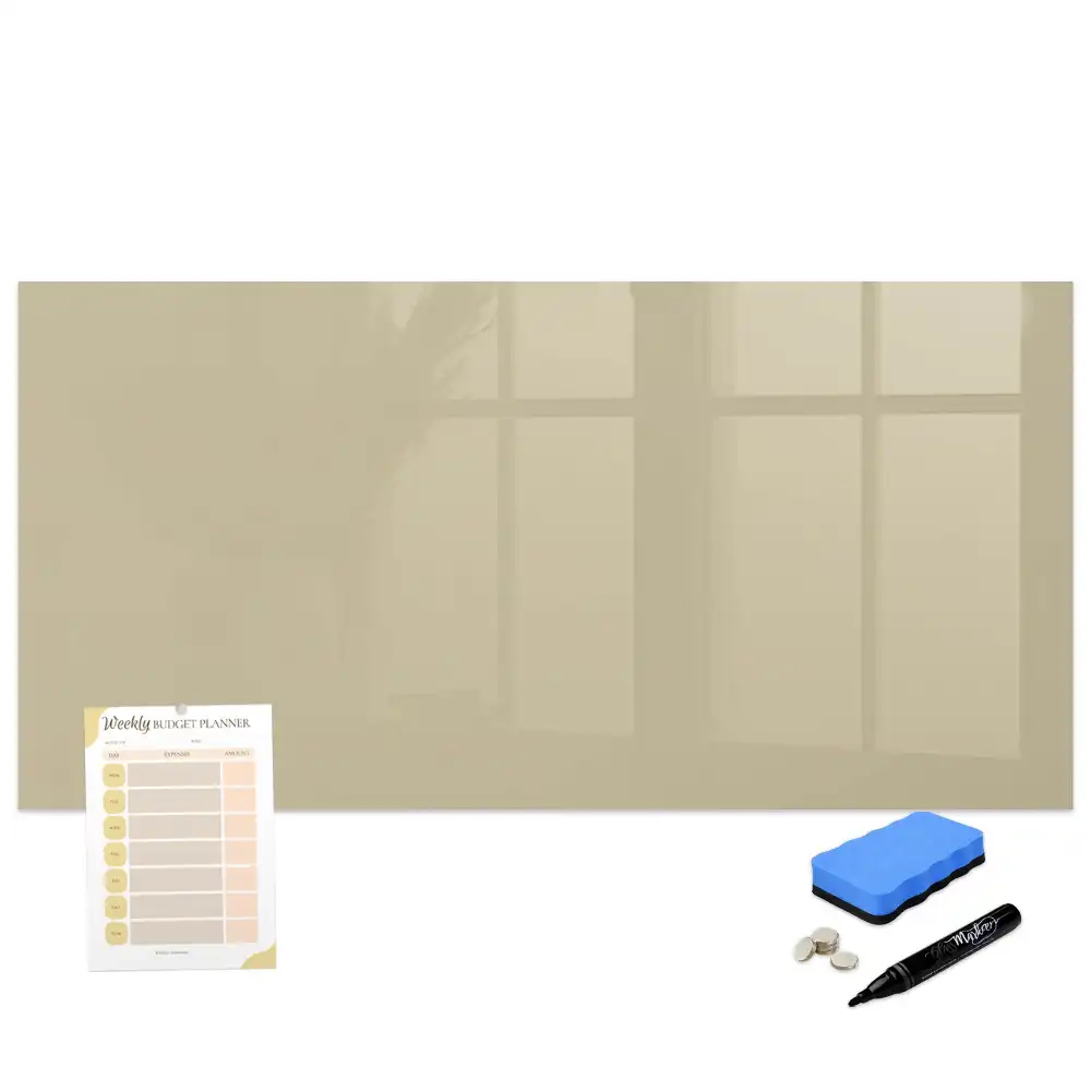 Tableau magnétique pour écriture couleur beige