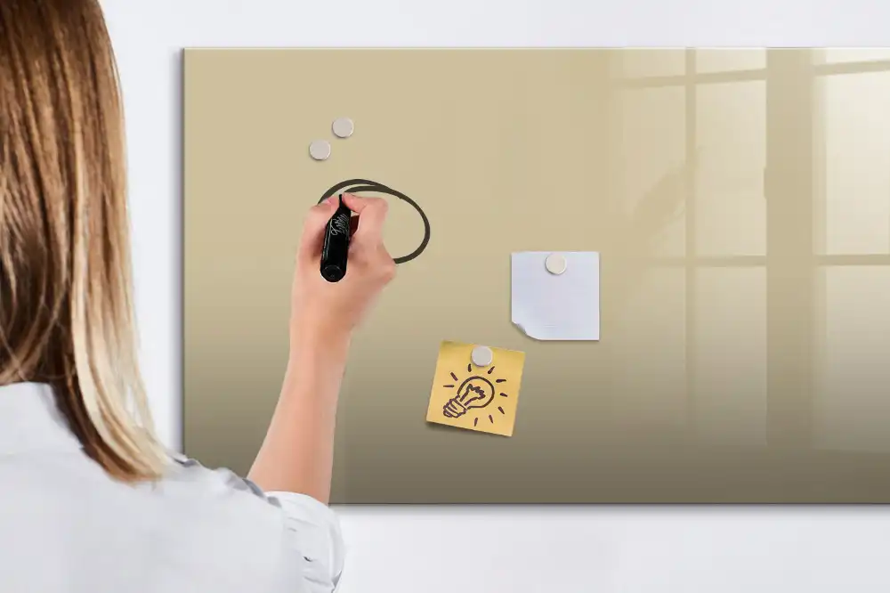 Tableau magnétique pour écriture couleur beige