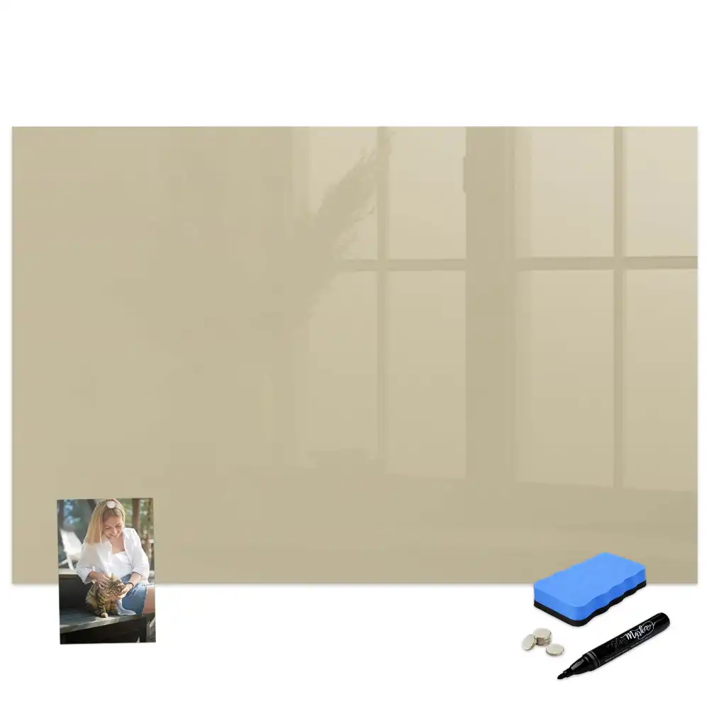 Tableau magnétique pour écriture couleur beige