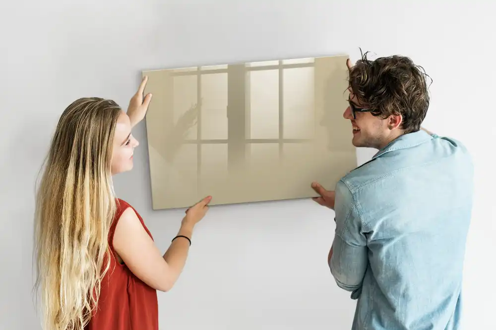 Tableau magnétique pour écriture couleur beige
